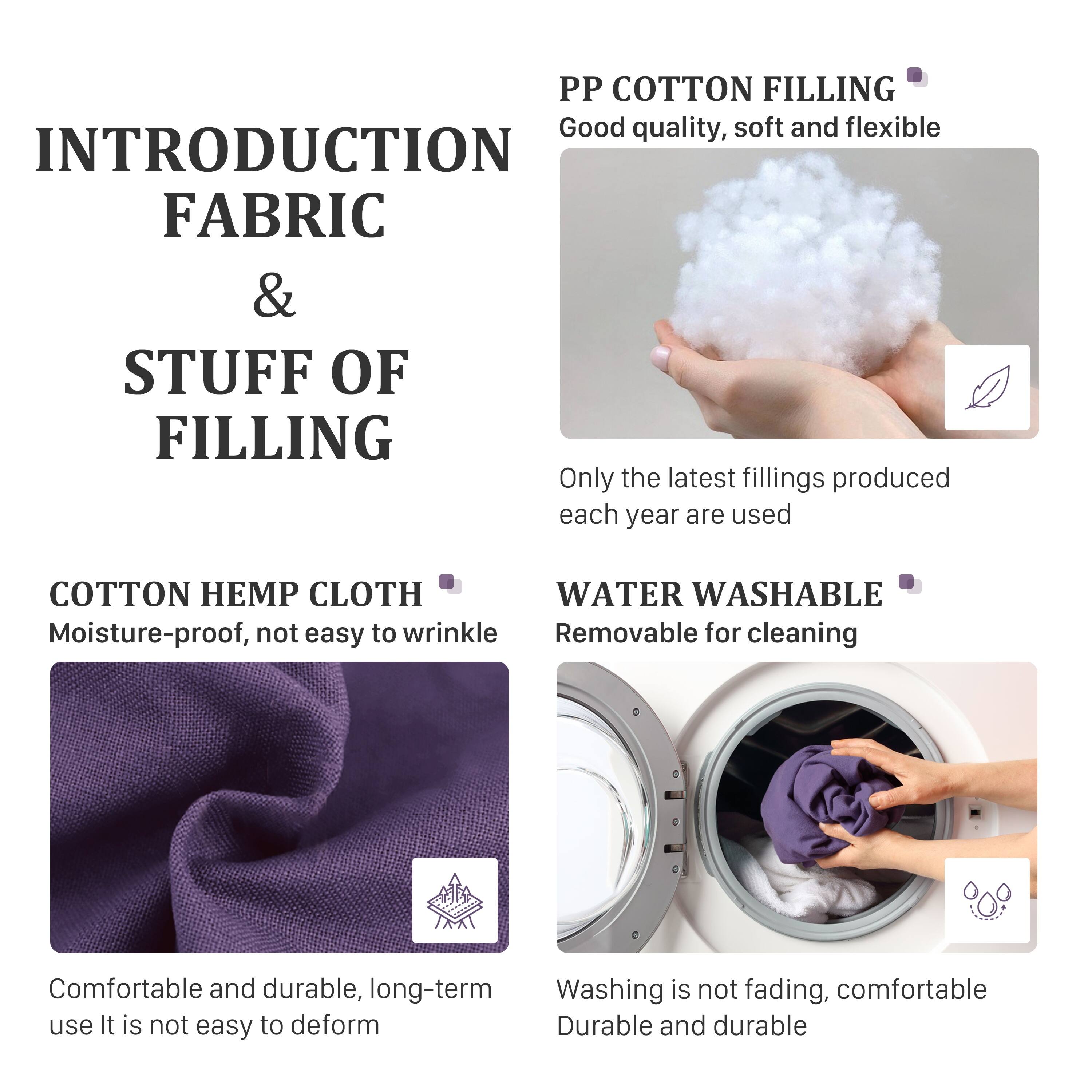 WOWMAX Backrest Bed Wedge Bolster Reading Pillow Headboard Lavender