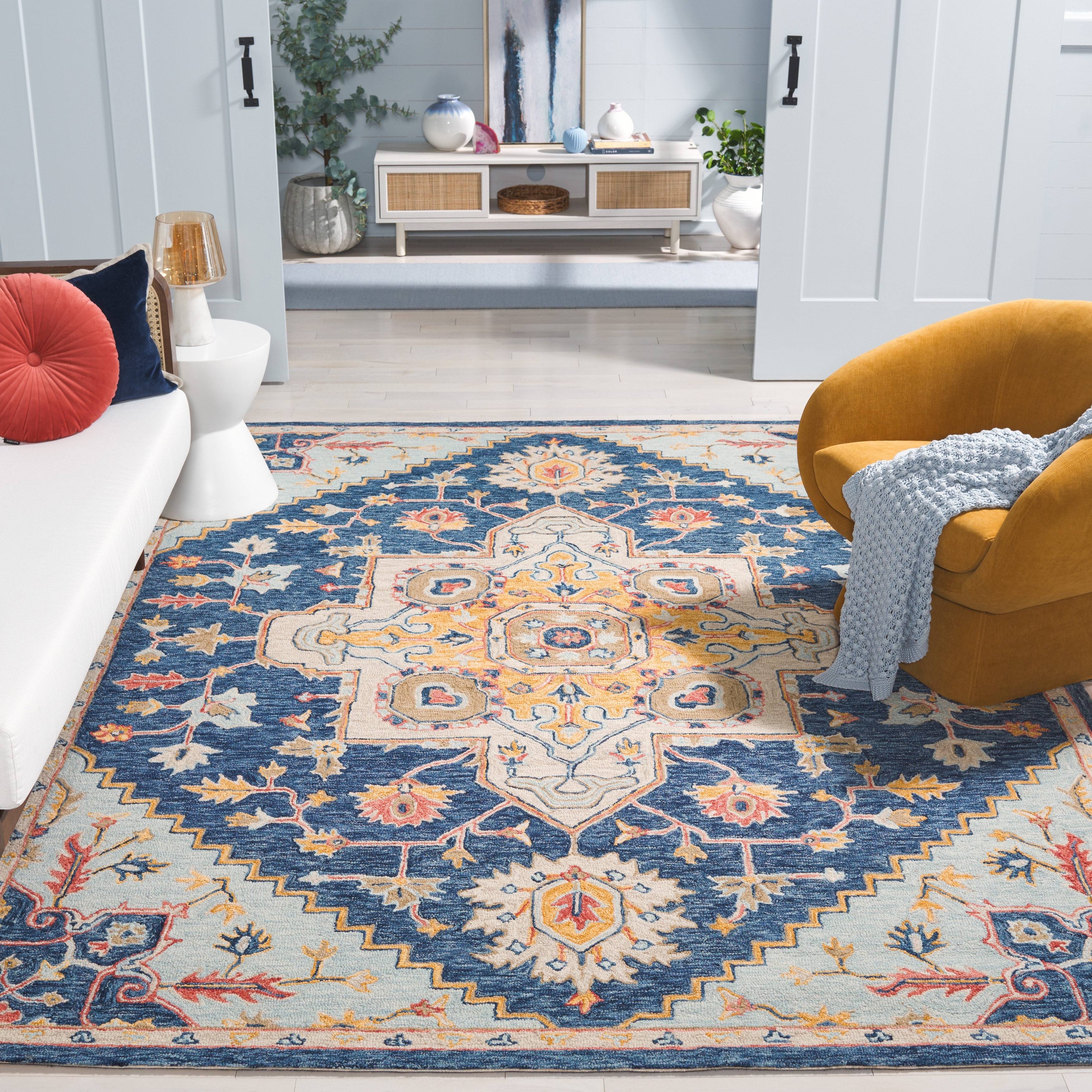 SAFAVIEH Handmade Metro Olafia French Country Wool Rug
