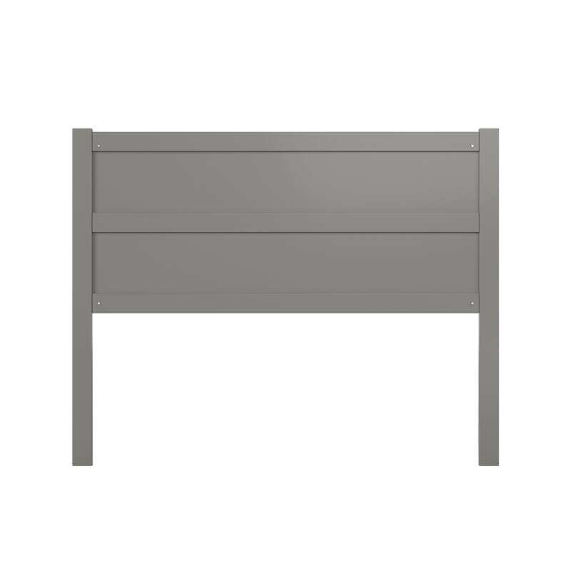 Richmond Queen Slatted Wood Headboard in Walnut Finish with Rounded Top and USB Charging Port