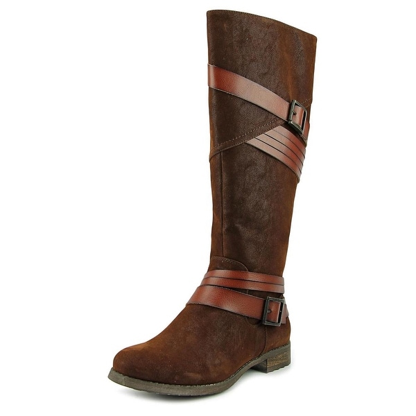 Bull Boxer Marlee Women Round Toe Synthetic Brown Knee High Boot