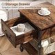 preview thumbnail 10 of 9, End Table, Industrial Side Table with Drawer and Storage Shelf,1pack or 2pack