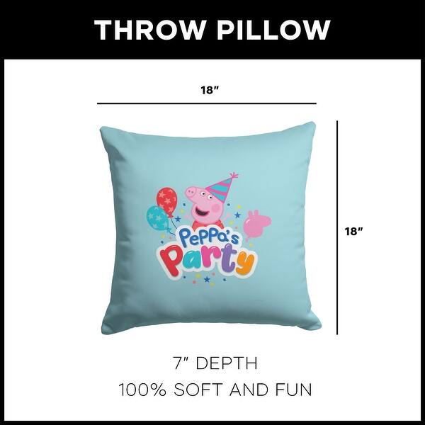 dimension image slide 1 of 4, Hasbro Peppa Pig 18 Inch Throw Pillow