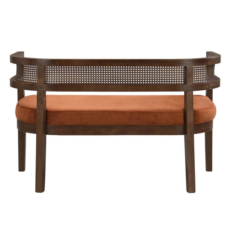 Christopher Knight Home - Modern Rattan Upholstered Loveseat with Hand-Woven Backrest