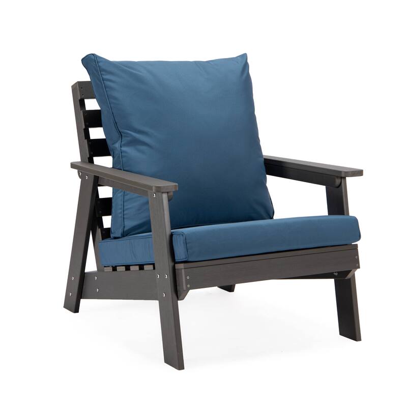 Alpine Modern Outdoor Upholstered Accent Chair - Lounge Armchair with Removable Cushions for Living Room