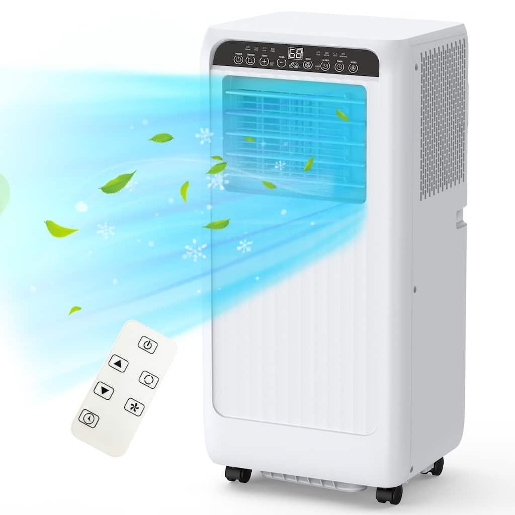 8,000 BTU Portable Air Conditioner, Portable AC Built-in Cool with Dehumidifier and Fan Modes for Room up to 350 sq.ft