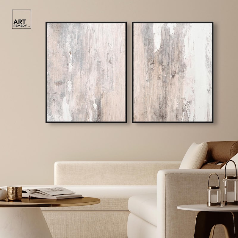 Striated Texture I Canvas Set of 2 by Art Remedy