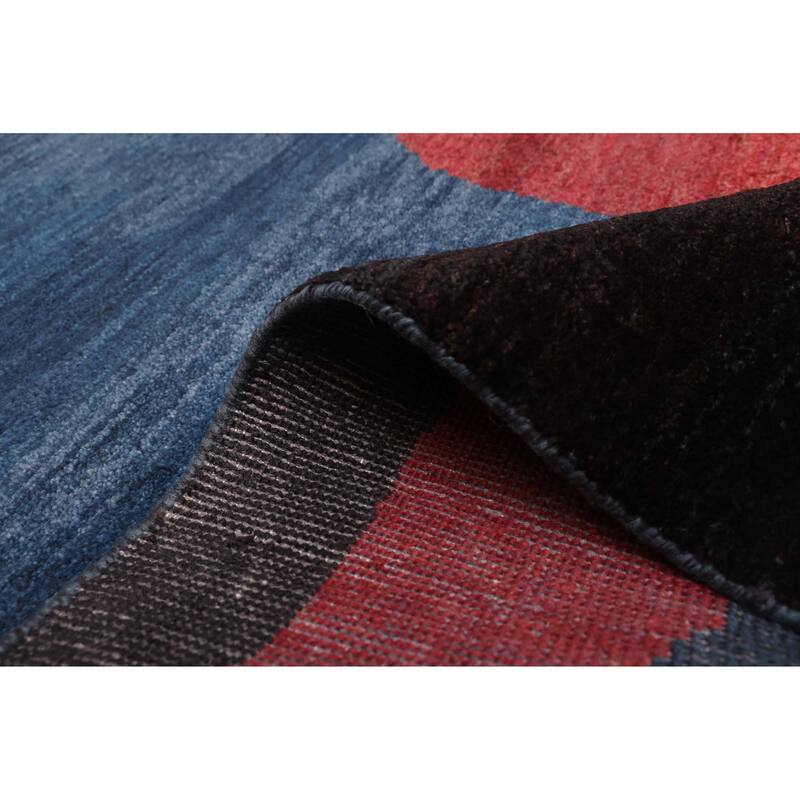 ECARPETGALLERY Hand-knotted Peshawar Ziegler Black, Blue Wool Rug - 4'10 x 6'11