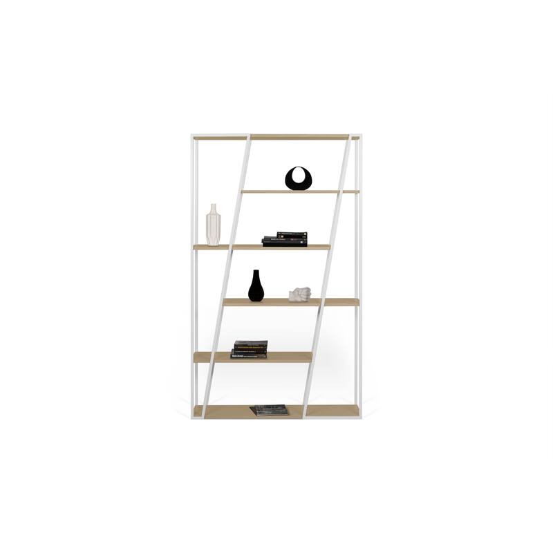 Albi Bookshelf - Light Oak & White