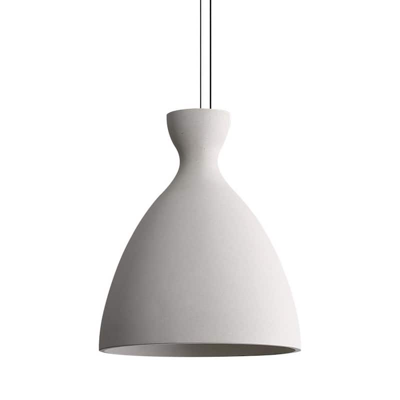Golden Lighting 2173-14 Aethera 14" Wide Pendant - White Sandstone Cement