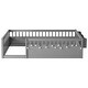 preview thumbnail 6 of 10, Twin Size Toddler Floor Bed Fence Bed with Guardrails, Grey