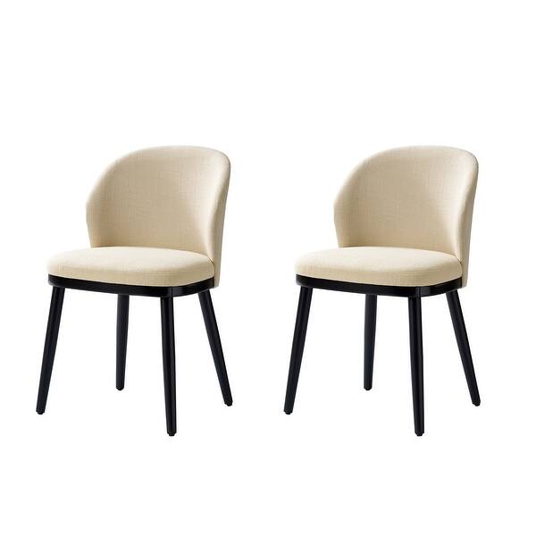 Arene Modern Dining Chair with curved backrest Set of 2 by HULALA HOME