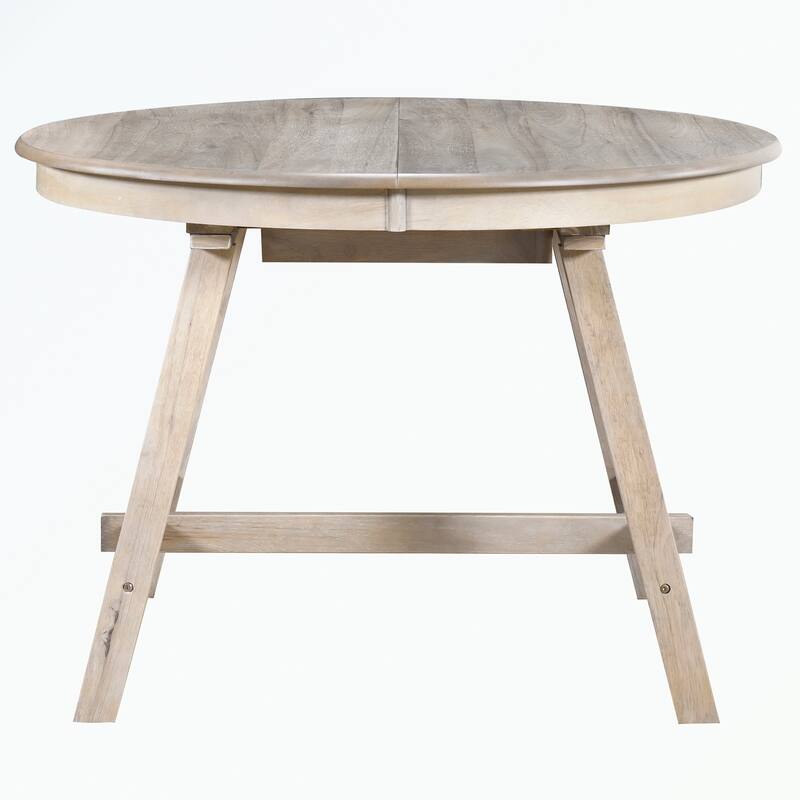 Round Extendable Wood Dining Table