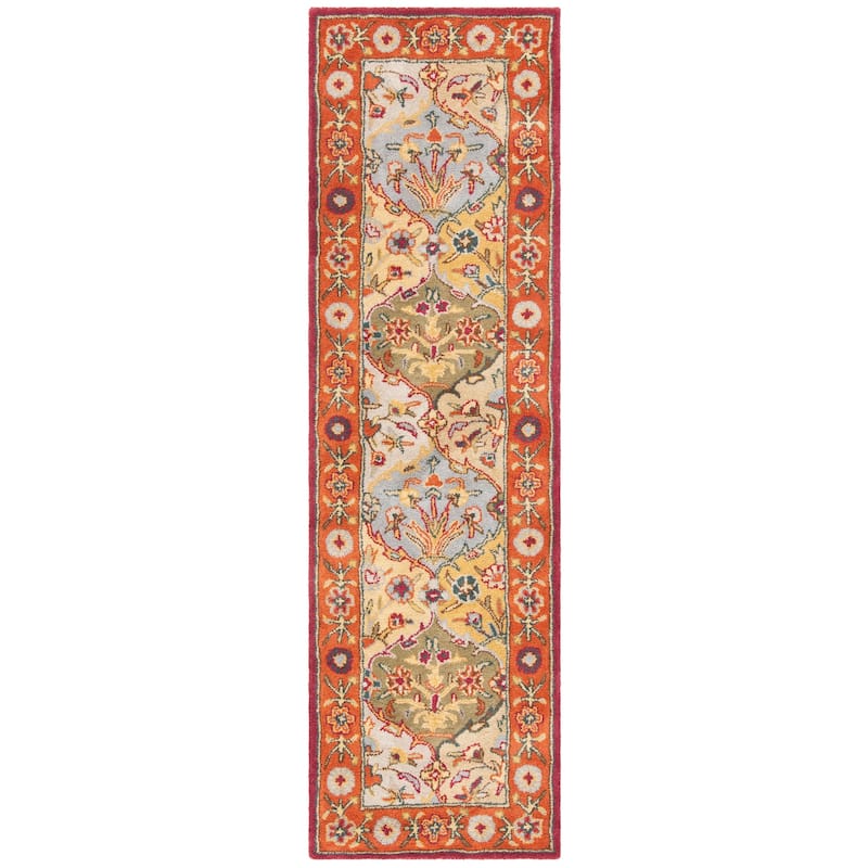 SAFAVIEH Handmade Heritage Square Knot Traditional Oriental Wool Rug