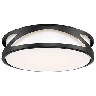 Access Lighting Lucia LED Flush Mount - 14" - Black - 3CCT