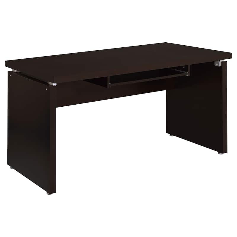 Skylar 2-Piece Home Office Desk Set With File Cabinet Cappuccino