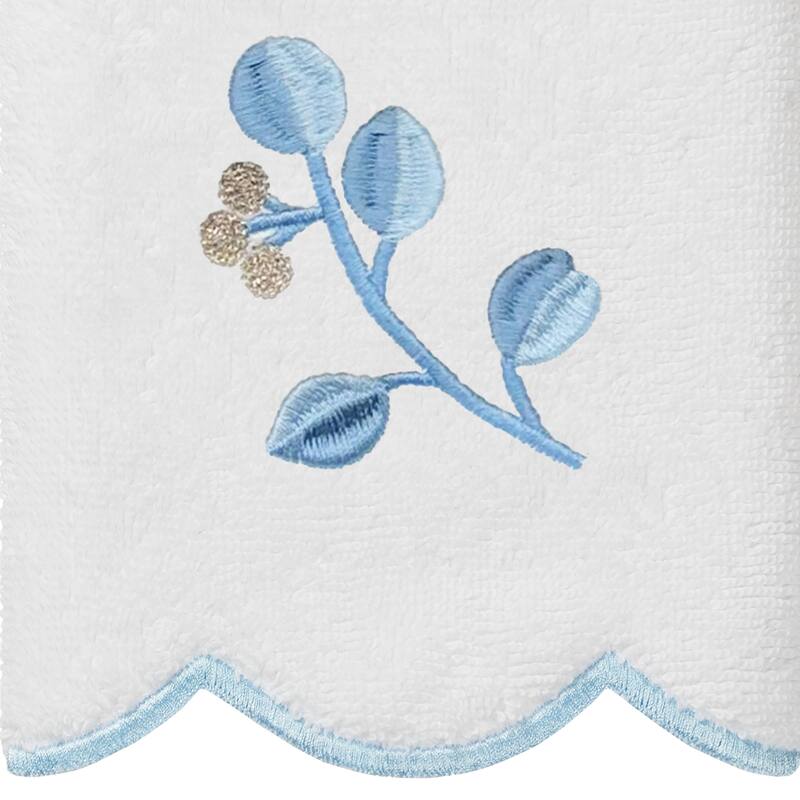 Authentic Hotel and Spa 100% Turkish Cotton WILD BRANCH Scallop Embellished Towel Collection