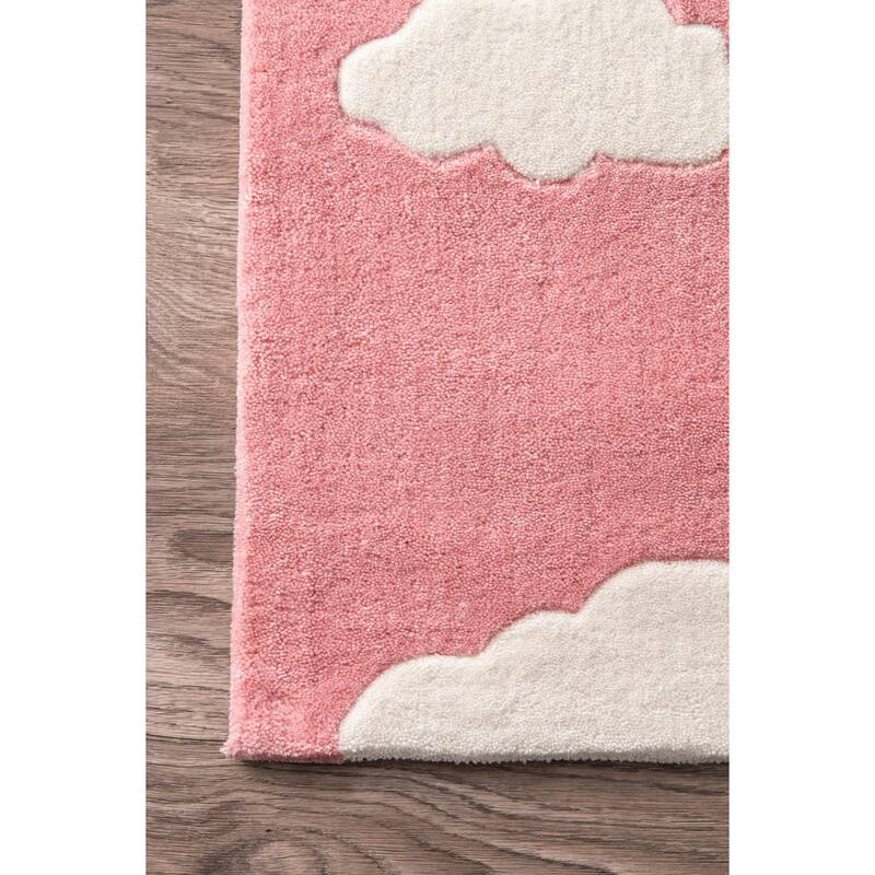 Nuloom Handmade Modern Clouds Pattern Kids Area Rug