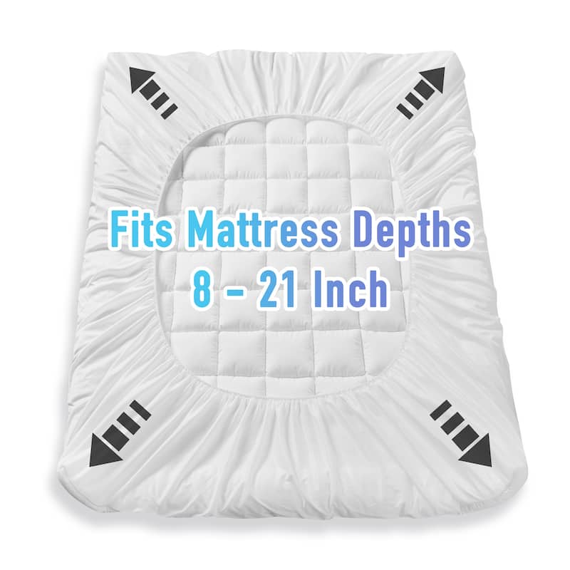 Soft Washable Embossed Square Pattern Fitted Mattress With Deep Pocket