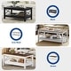 preview thumbnail 29 of 51, Moasis Farmhouse Coffee Table with Shelf, 2-Tier Center Table for Living Room