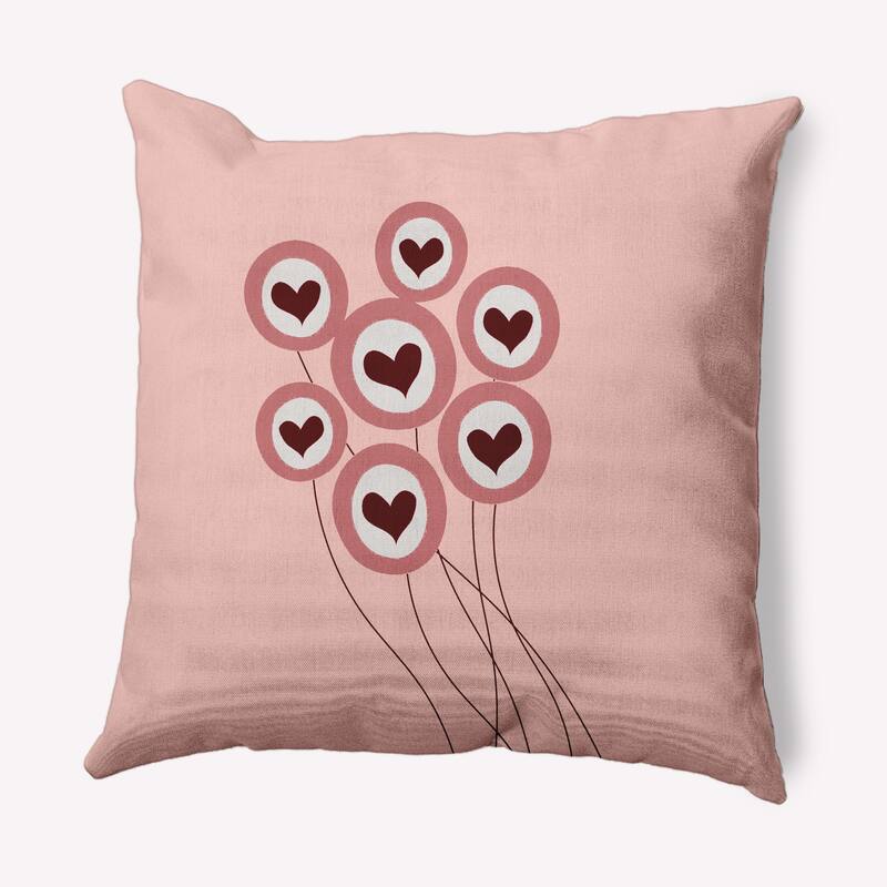 Love Balloons Valentines Decorative Throw Pillow - 14" x 20" - Pink