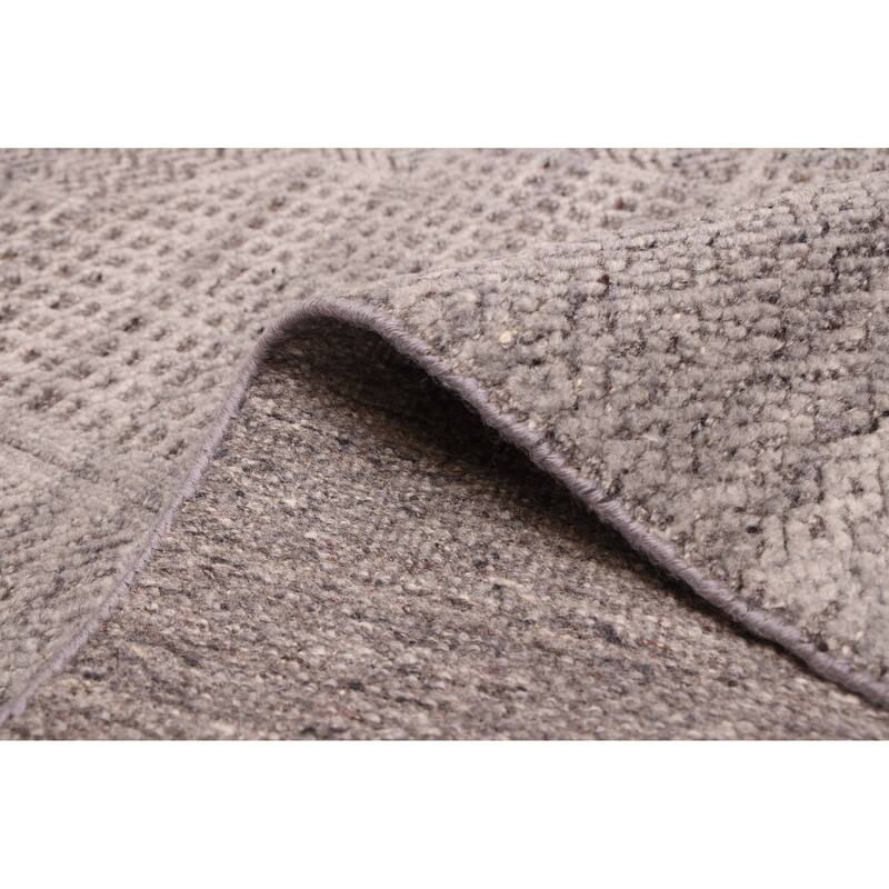 ECARPETGALLERY Hand-knotted Tangier Grey Wool Rug - 8'3 x 10'1