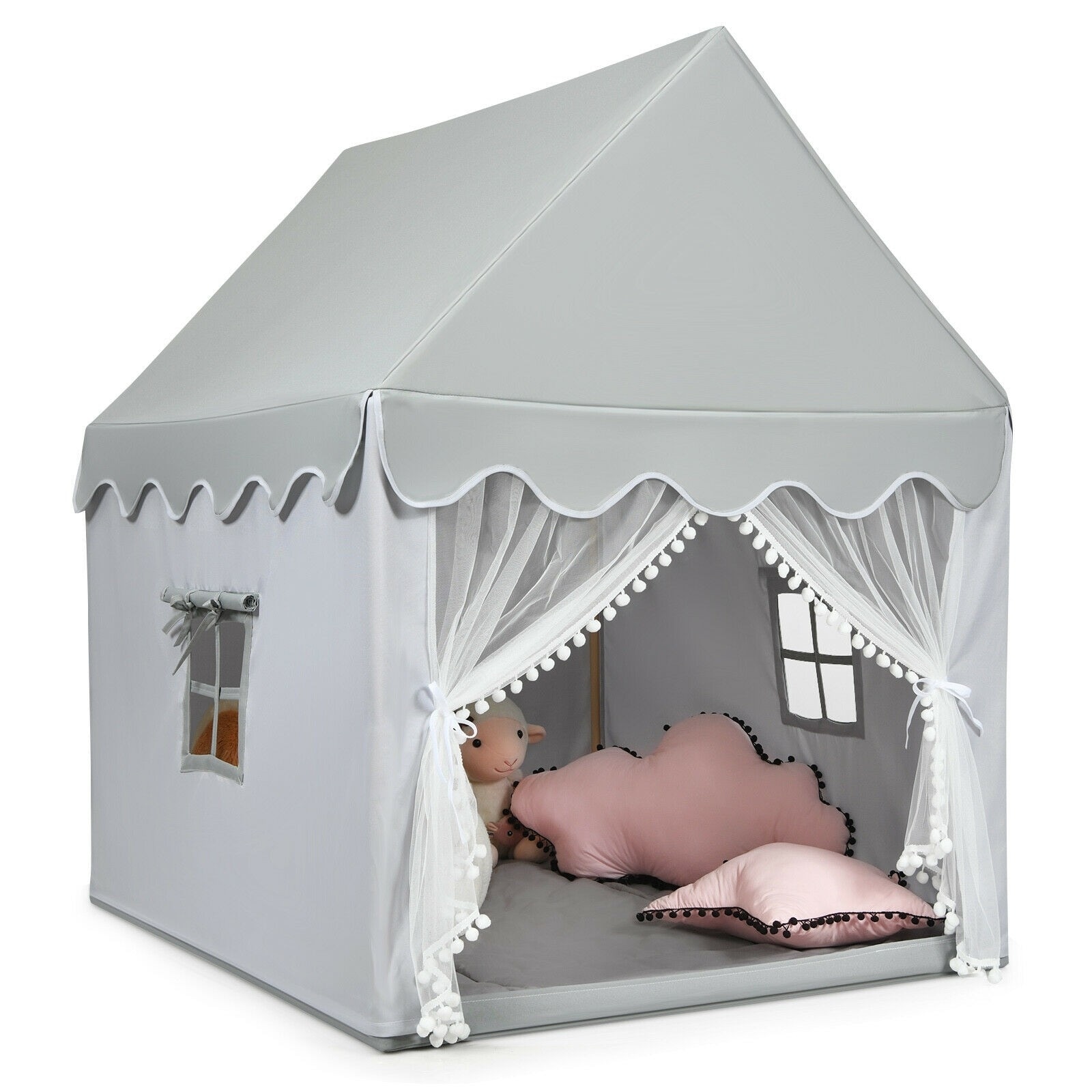 Spacious Children s Fairy Castle Play Tent with Mat for