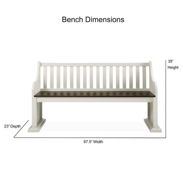 Steve Silver Jillian Farmhouse Pew Dining Bench