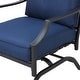 preview thumbnail 15 of 21, Patio Festival 4-Piece Outdoor Metal Sofa and Chair Set with Coffee Table