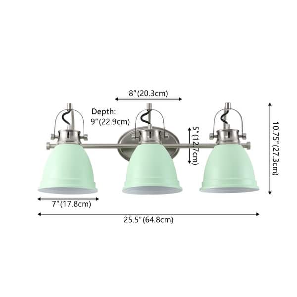 dimension image slide 1 of 14, JONATHAN Y Sydney Farmhouse Bohemian Iron LED Vanity