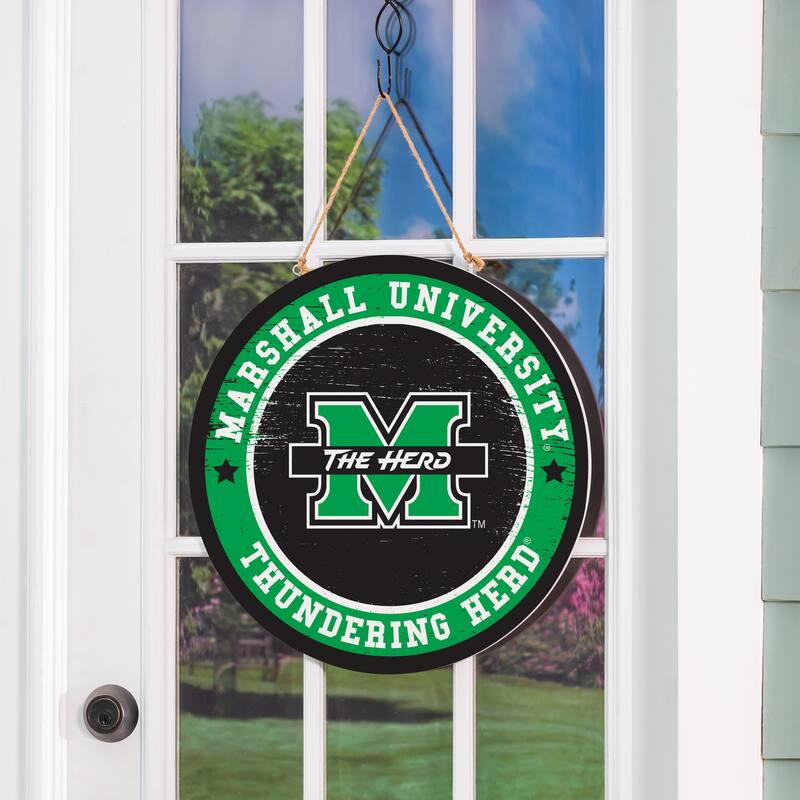 Marshall University Wooden Door Decor Wall Sign - Multi-Color