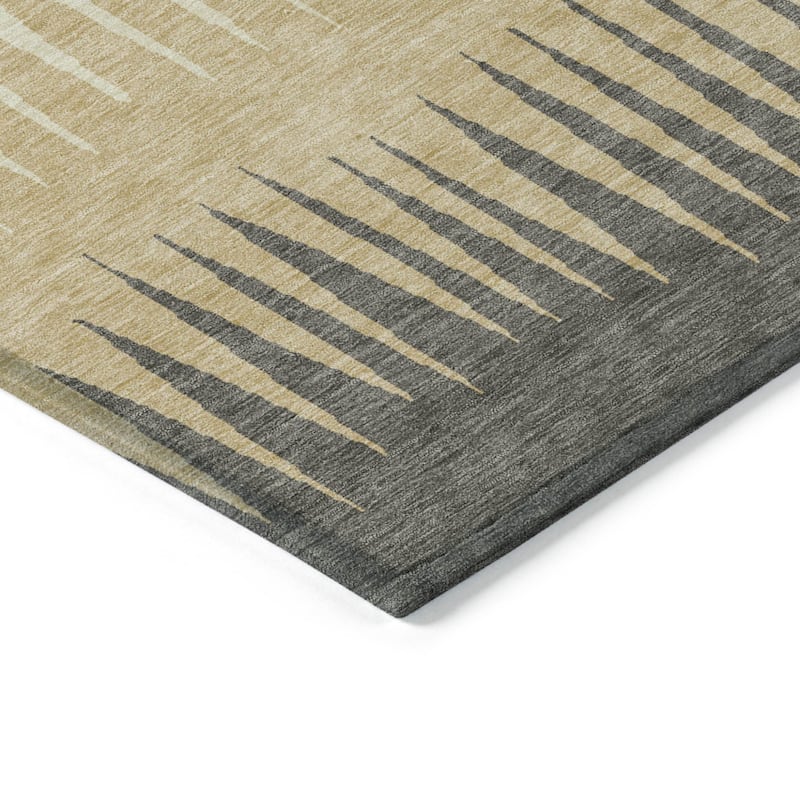 HomeRoots Striped Transitional Rectangle Outdoor Rug