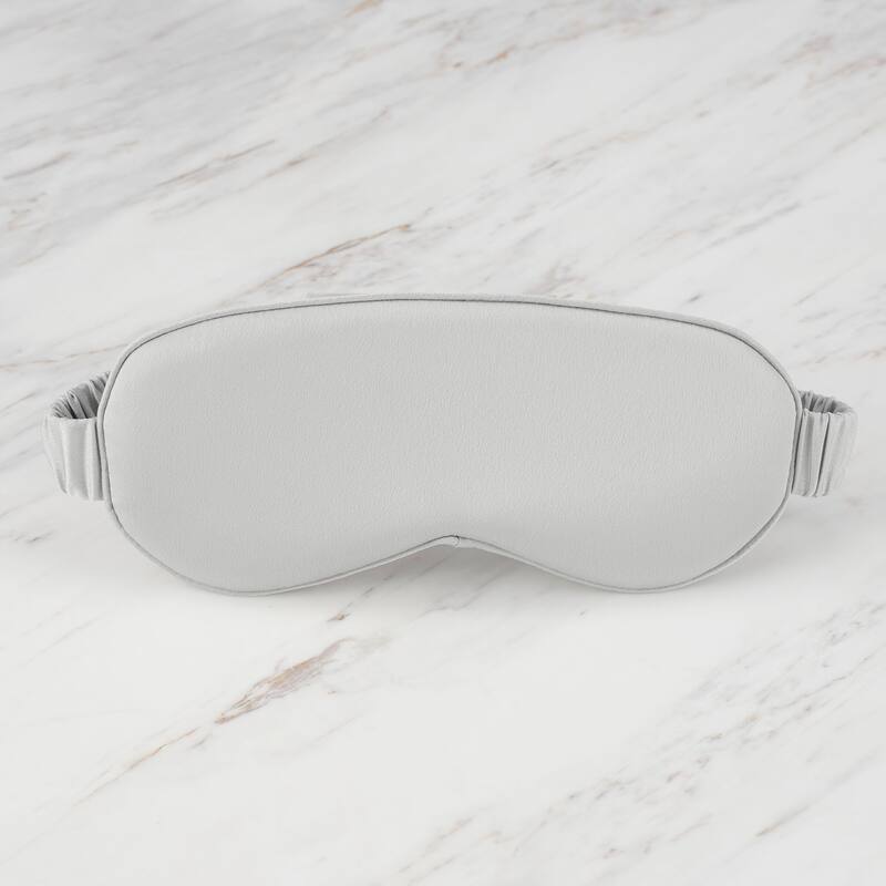 Clean Design Home x Martex Satin Robe And Eyemask Gift Set - S/M - Grey