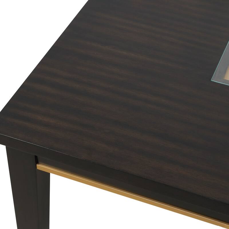 Furniture of America Nyx Modern 7-Piece Espresso Solid Wood Dining Set