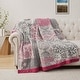 preview thumbnail 1 of 24, 100% Cotton Jacquard Throw Blanket, Paisley Floral Breathable Lightweight Soft Bed Sofa Blanket