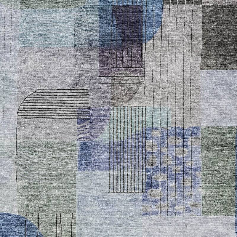 HomeRoots Abstract Transitional Rectangle Outdoor Rug