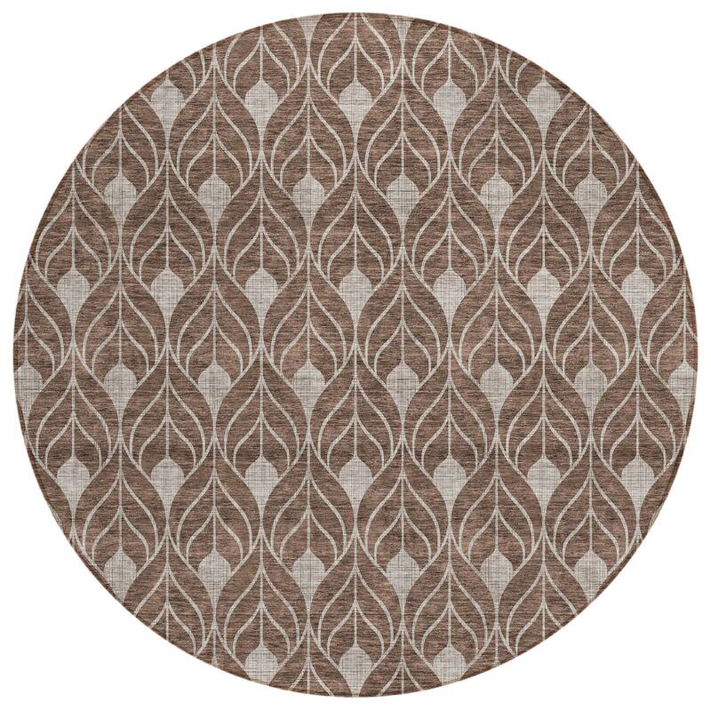 HomeRoots Geometric Transitional Rectangle Outdoor Rug