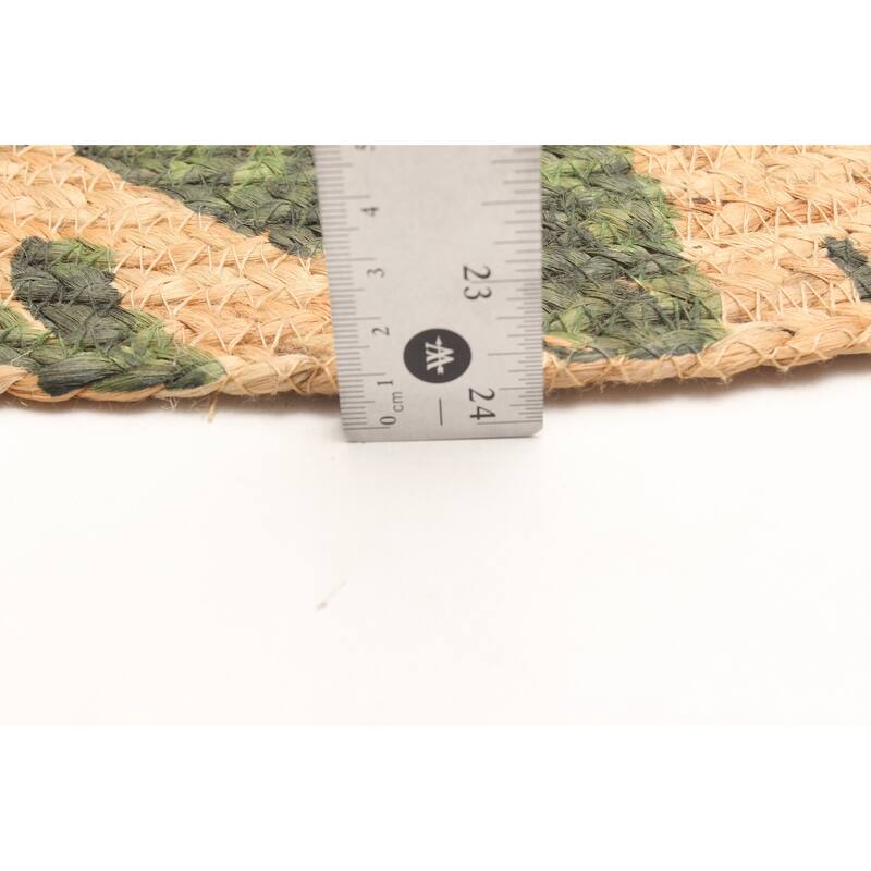 ECARPETGALLERY Braided Weave Palas Denizli Tan Jute Rug - 3'0 x 3'0