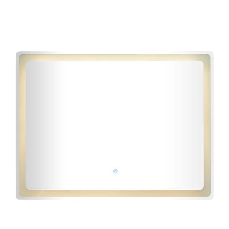 Clear Glass Modern Rectangle LED Mirror - MULTIPLE SIZES