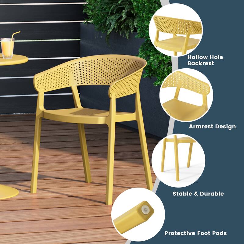 Frond and Form Outdoor Stacking Dining Armchair (Set of 2)