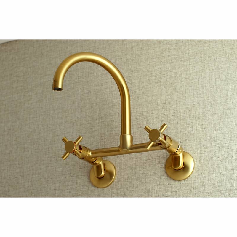 Kingston Brass Concord 8 in. Adjustable Center Wall Mount Kitchen Faucet