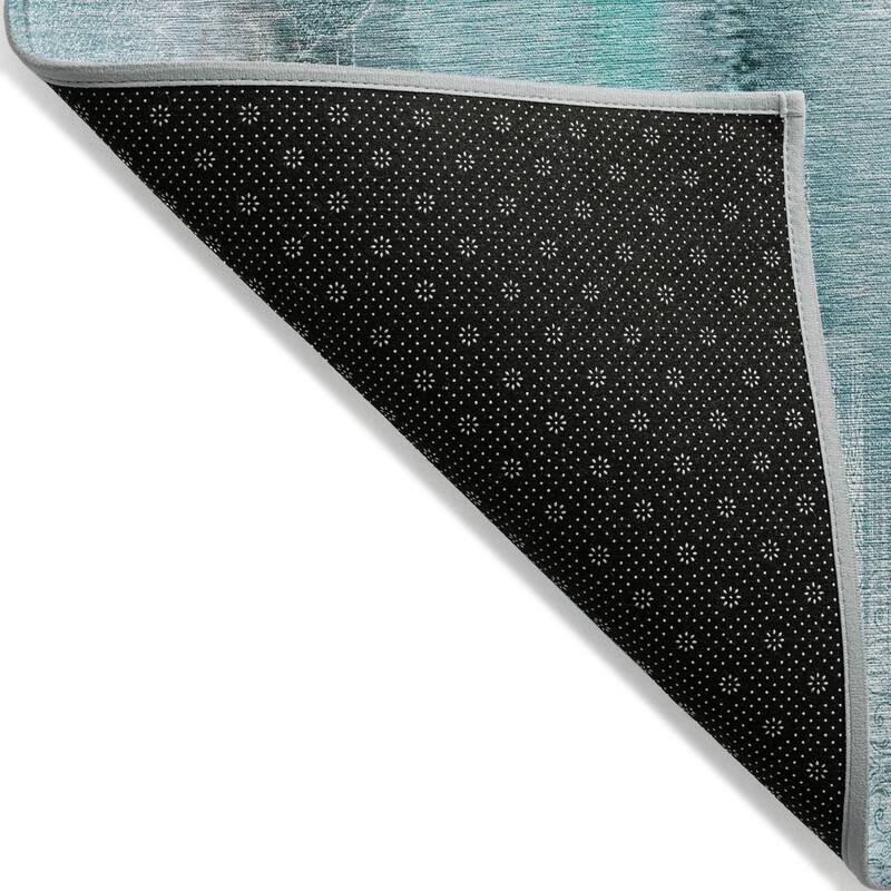 Machine Washable Indoor/ Outdoor Modern Imprints Chantille Rug