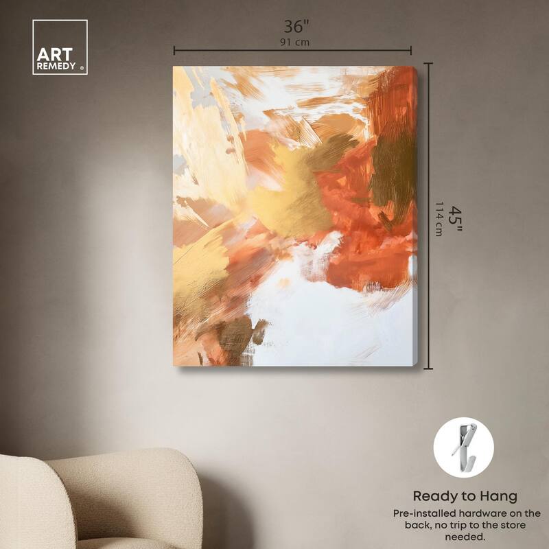 Golden Yellow Citrus Burst I Canvas by Art Remedy, Gallery Wrapped