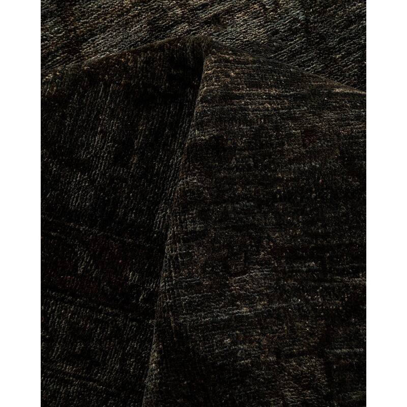 Overton Hand Knotted Wool Vintage Inspired Modern Contemporary Overdyed Gray Area Rug - 11' 9" x 18' 1"