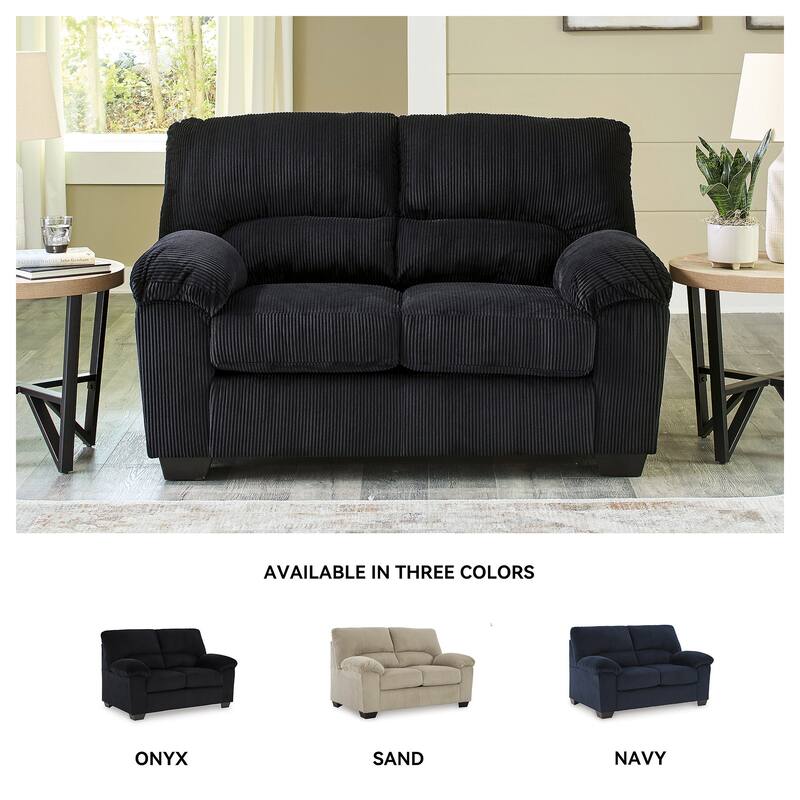 Signature Design by Ashley SimpleJoy Loveseat - 63"W x 38"D x 40"H