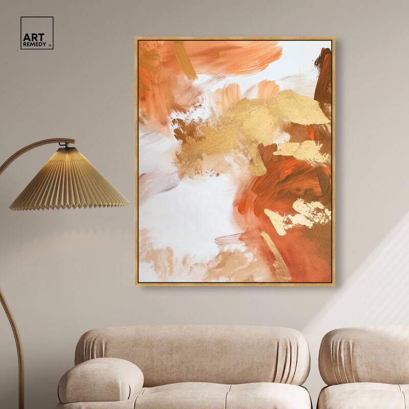 Golden Bronze Ripple II Canvas by Art Remedy