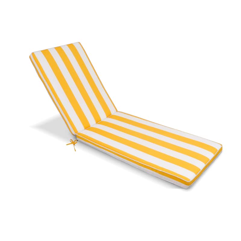 GDFStudio Bula Outdoor Chaise Lounge Cushion with Removable Cover (Set of 2)-ONLY CUSHION - 74.41" x 22.05"
