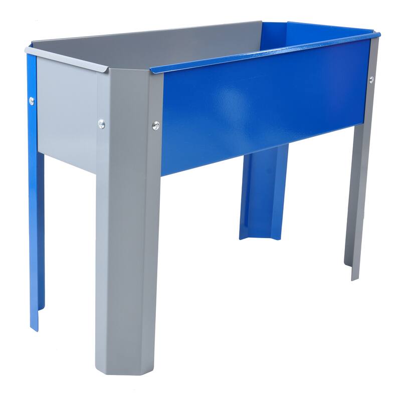 Outdoor Galvanized Raised Garden Bed Elevated Garden Planter Flowerpot Box with Legs for Gardening Vegetables Flower