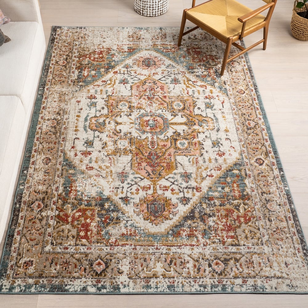Nuloom Sofia Faded Persian Medallion Area Rug