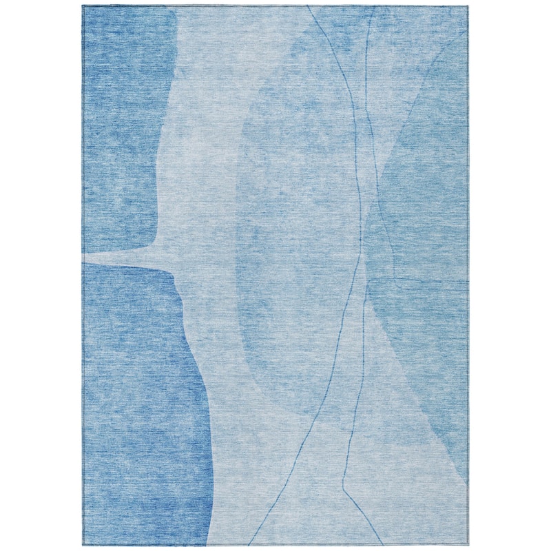 HomeRoots Abstract Transitional Rectangle Outdoor Rug