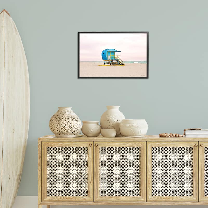 Stupell Summer Lifeguard Cabin Framed Giclee Art Design By Seven Trees Design